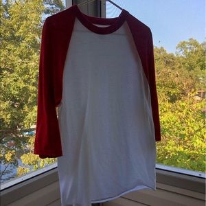 Thrifted Red Baseball Tee